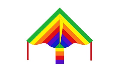 Drachen Simple Flyer Rainbow