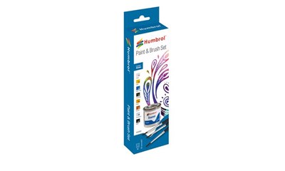 Enamel Paint and Brush Metallic Set