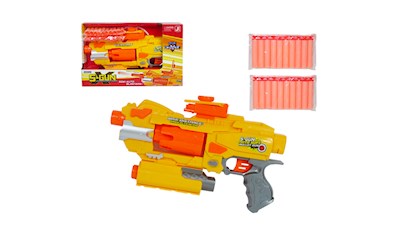 BO Soft-Pistole 34cm inkl. 10 Softpfeile, 10 Saugpfeile