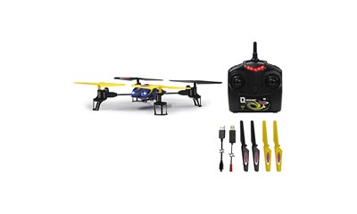 Q-Drohne Quadrocopter mit Licht inkl. 3.7 Volt LiPo, exkl. 4x AA Batterien