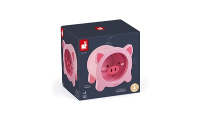 Spardose Schwein aus Holz 12.5x11x12cm