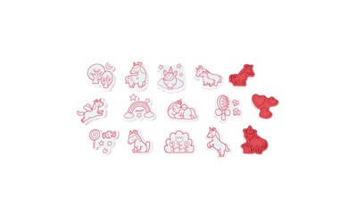 Stempel-Set Einhorn 15 Stempel 25x5x14cm