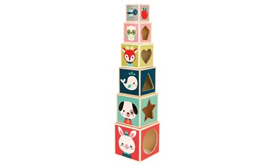 Pyramide mit 6 Würfeln - Baby Wald