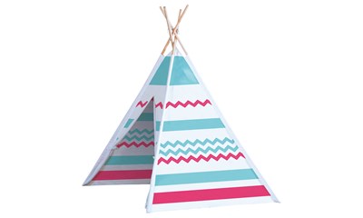 Zelt Tipi Nature Colours 120x120x160 cm, Holz, Trage- tasche, ab 3 Jahren