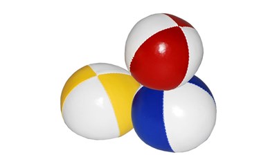 Jonglierball-Set weiss-uni