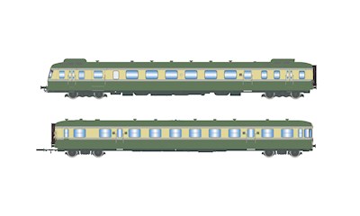 SNCF Dieseltriebwagen RGP II X 2712 + XR 7714 grün