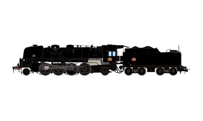 SNCF Dampflok 141 R 484 Hausbergen 3 Frontlampen T