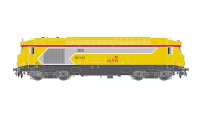 SNCF/INFRA Diesellok BB 667548 gelb Ep.VI DCS