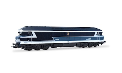 SNCF 6-achsiger dieselelektrische Lokomotive CC 72056 La Bourboule blau Casque