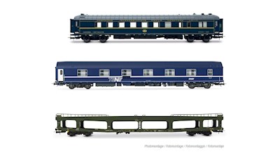 SNCB/SNCF 4-teiliger Autoreisezug WR (ex CIWL) SNCB + SNCF WL T2 + DDm Autotrans