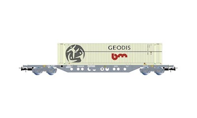 Sgnss Containertragwagens mit 45' grau container G