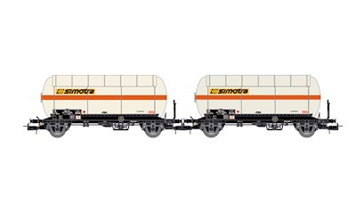 SNCF 2er-Set 2-achsiger Gaskesselwagen mit Sonnend