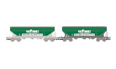SNCF 2 Getreidewagen 4-achs. UFAC  Ep. IV