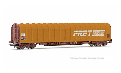 SNCF 4-achsiger Schiebeplanenwagen Typ Rils FRET  orange  Ep. IV-V