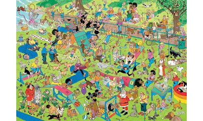 Puzzle Hunde-Hindernislauf