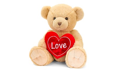 Snuggles Bär braun 30cm mit Herz Valentin