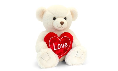 Snuggles Bär creme 25cm mit Herz Valentin