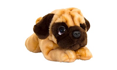 Hund Mops 32cm liegend