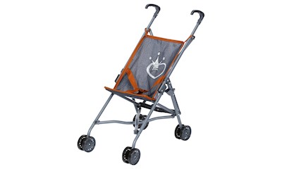 Puppenbuggy Sim Jeans Krone 42x27x55 cm, Schiebehöhe 55 cm, ab 2 Jahren