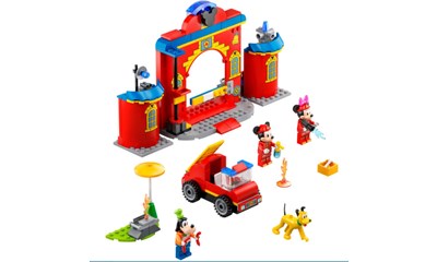Mickys Feuerwehrstation und Feuerwehrauto, Lego Classic