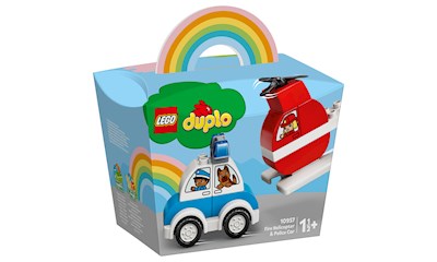Mein erster Feuerwehrhub- schrauber und Polizeiauto, Lego Duplo, 14 T., 18 Monat