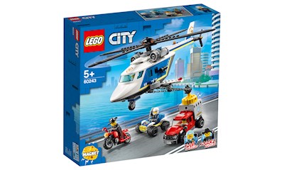 Verfolgungsjagd mit dem Polizeihubschrauber, Lego City, 212 Teile, ab 5 J.
