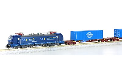 EVB E-Lok 192 005 Smartron +2x Containerwagen