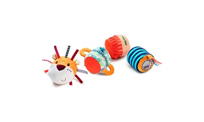 Jack Geräuscherolle mit Rollspielzeug, Schweizer Glocke, Vogel, Griff, Rassel, e