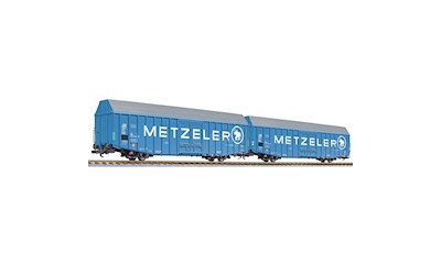 2-er Set Güterwagen, Hbbks, DB, METZELER, Ep.IV