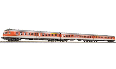 Dieseltriebw. BR 614/914 blutorange/kieselgrau 3-tlg. DB AG Ep.V
