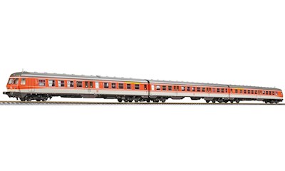 Dieseltriebw. BR 614/914 blutorange/kieselgrau 3-tlg. DB Ep.IV AC