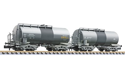 SBB-CFF 2-tlg. Set  4-achs. Kesselwagen  B.T.A.  Ep.III