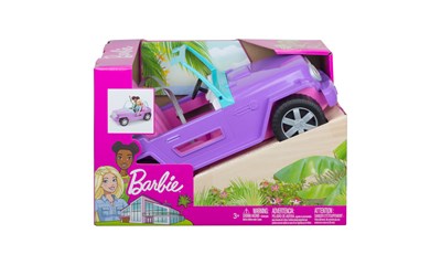 Barbie Beach Jeep Fahrzeug, ca. 30x20x17 cm, rollende Räder, ab 3 Jahren