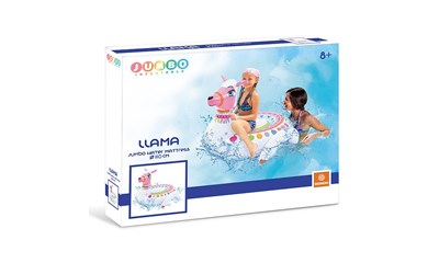 Jumbo Lama aufblasbar aufgeblasen 95x95x80cm