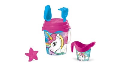 Einhorn Sandeimer-Set 17cm mit Giesskanne und Zubehör