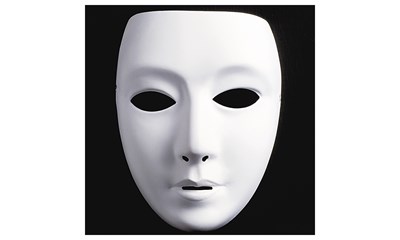 Maske zum bemalen Frau