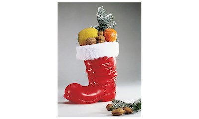 Roter Plastikstiefel 20 cm hoch