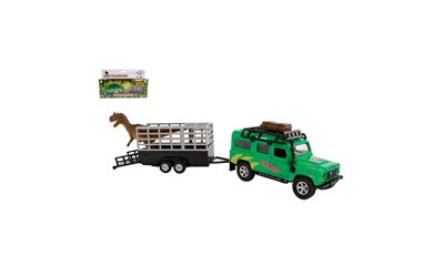 Land Rover mit Dino + Anhänger Die Cast, 29cm