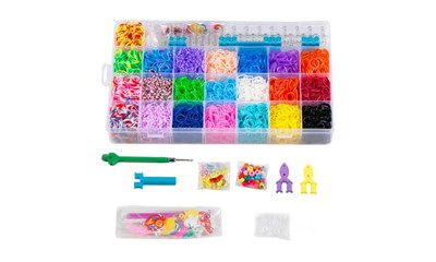 Loom Bands Set in Köfferchen 5600 farbige Ringe