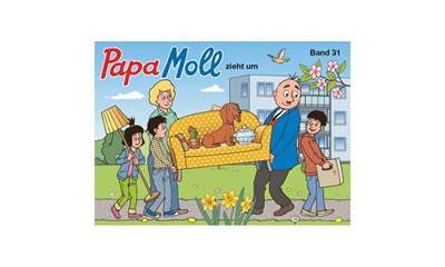 Papa Mollbuch, Band 31 Papa Moll zieht um, 64 Seiten gebunden, 24x18 cm