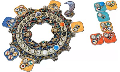 Nova Luna, d ab 8 Jahren, 1-4 Spieler, astrales Legespiel