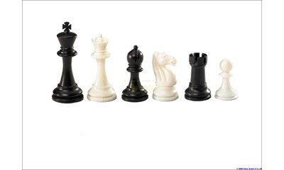 Schachfig. - Nerva - KH 95 mm - Kunststoff - schw./weiss  **