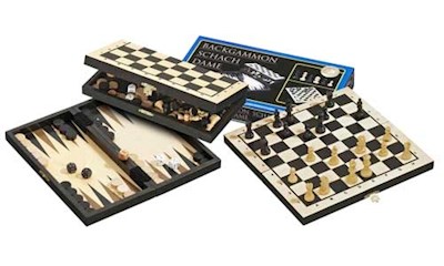Reise-Schach-Backgammon-Dame-Set