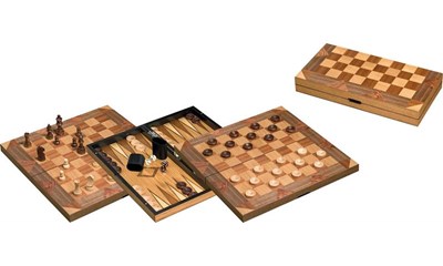 Schach-Backgammon-Dame-Set - Feld 43mm