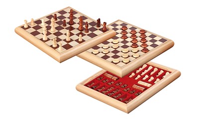 Schach-Dame-Set, Holzbox