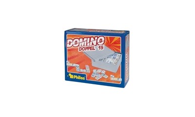 Domino, Doppel 15, Metallbox **