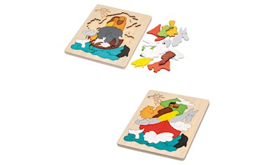 Holzpuzzle aus zwei Ebenen - Die Arche **
