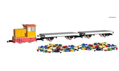 G-Start Set Güterzug Klemmbausteinwagen R/C