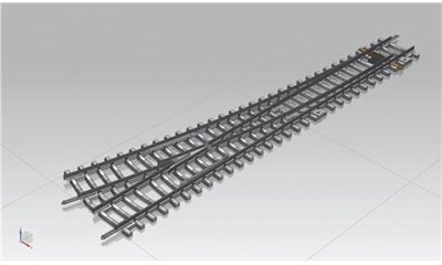 Weiche WR mit Betonschwellen