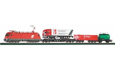 Start Set E-Lok ÖBB Taurus + Güterwg. A-Gl, Bettung